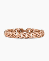 Curb Chain Angular Link Bracelet in 18K Rose Gold, 8.7mm